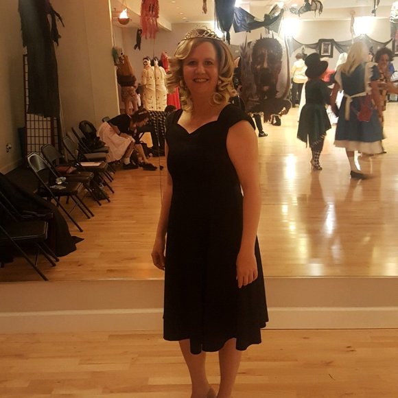 40's Style Black Dress - Picture 3 of 5